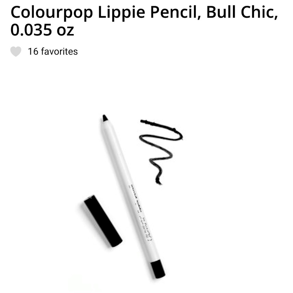 NWT COLOURPOP LIP LINER IN BLACK